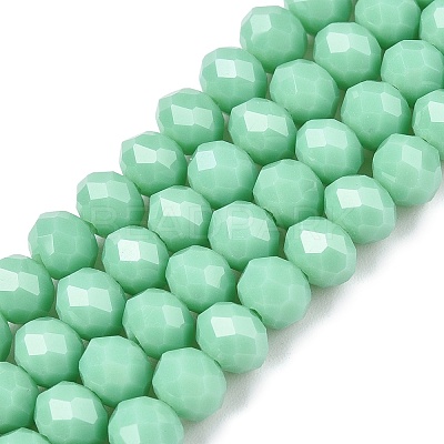 Opaque Solid Color Imitation Jade Glass Beads Strands LS-EGLA-A044-P6mm-D14-1