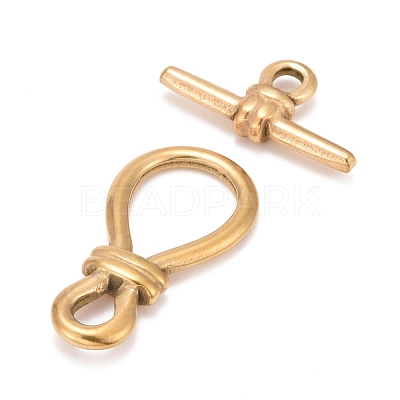 304 Stainless Steel Toggle Clasps STAS-K216-02G-1