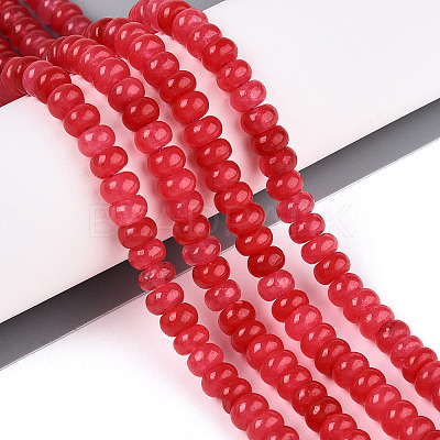 Dyed Natural White Jade Beads Strands X-G-T139-59A-05-1