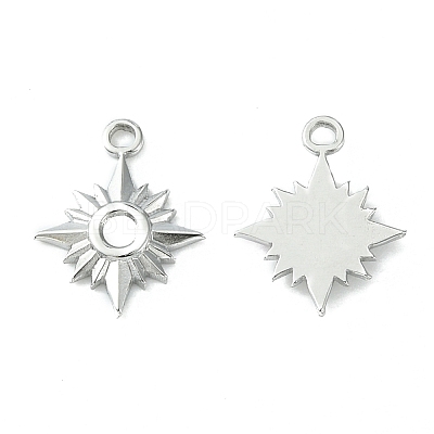 Non-Tarnish 304 Stainless Steel Pendant Cabochon Settings STAS-L269-071P-1