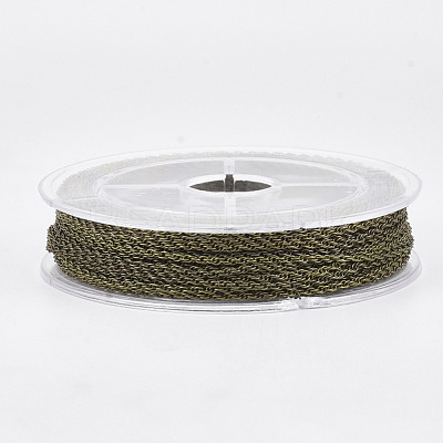 Soldered Brass Coated Iron Rope Chains CH-T002-04AB-1