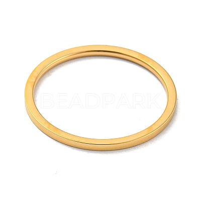 Ion Plating(IP) 304 Stainless Steel Simple Plain Band Finger Ring for Women Men RJEW-F152-05G-D-1