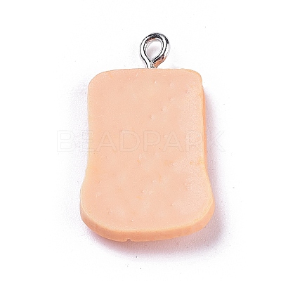 Bread Theme Resin Pendants RESI-K009-13P-1