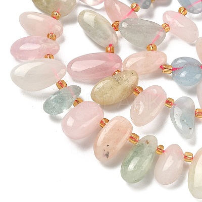 Natural Morganite Beads Strands G-P604-A07-01-1