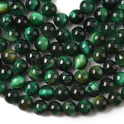 Dyed Natural Tiger Eye Beads Strands G-G102-A01-02-1