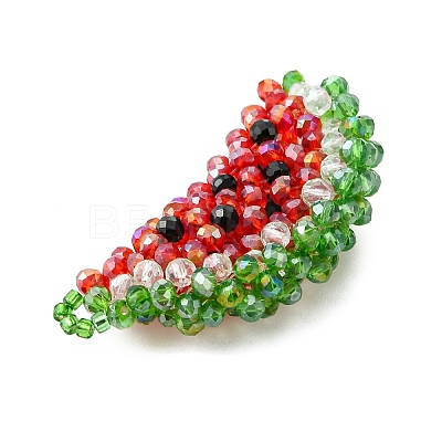 AB Color Plated Glass & Natural Black Spinel Pendants PALLOY-MZ01337-1