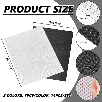 14Pcs 2 Colors PVC Plastic Sheets AJEW-NB0006-41-1