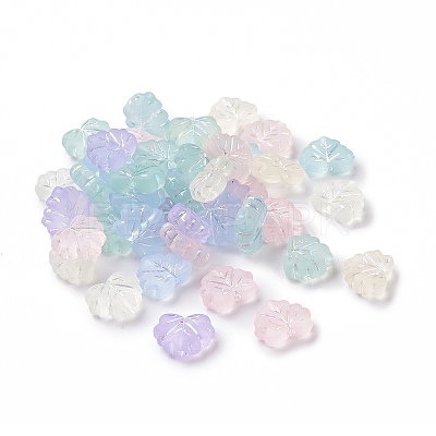 Transparent Frosted Acrylic Beads X-OACR-P013-34M-1