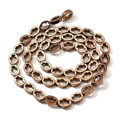 Electroplated Synthetic Non-magnetic Hematite Beads Strands G-L613-Z01-01D-1