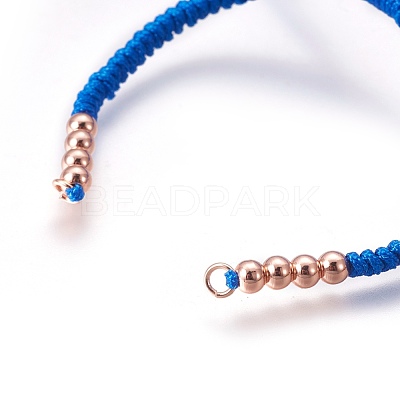 Nylon Cord Braided Bead Bracelets Making BJEW-F360-FRG-1