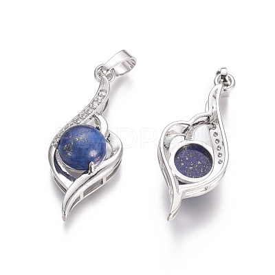 Natural Lapis Lazuli Pendants G-L512-G10-1