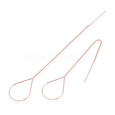 Brass Stud Earring Findings KK-S345-066RG-1