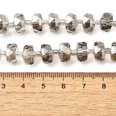 Transparent Electroplate Glass Beads Strands EGLA-P062-01A-03-1