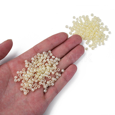 6/0 Imitation Jade Glass Seed Beads SEED-N004-006-12-1