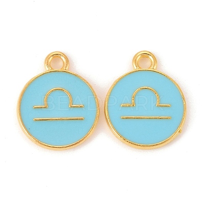 Alloy Enamel Pendants ENAM-S124-01B-16K-1