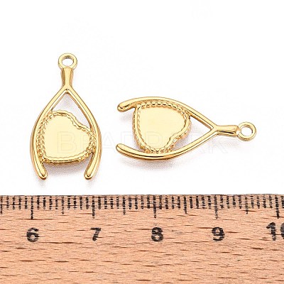 304 Stainless Steel Pendant Cabochon Settings STAS-T067-07G-1
