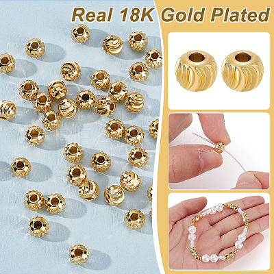 180Pcs Brass Spacer Beads KK-BC0014-23G-1