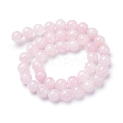 Natural Rose Quartz Bead Strands G-R412-03-8mm-1