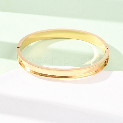 304 Stainless Steel Grooved Bangle Base SA-CBACA70-02G-1