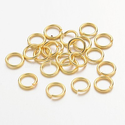 Golden Color Brass Open Jump Rings X-JRC7MM-G-1