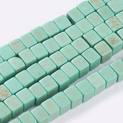 Synthetic Turquoise Beads Strands X-TURQ-G108-4x4mm-03-1
