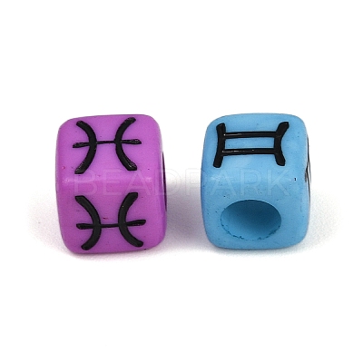 Opaque Acrylic Beads OACR-H052-03C-1