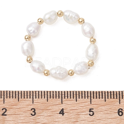 Natural Cultured Freshwater Pearl Finger Rings RJEW-JR01012-1