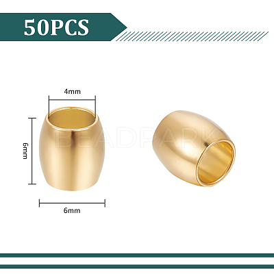 50Pcs 202 Stainless Steel European Beads STAS-UN0056-09-1