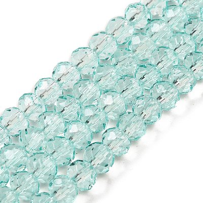 Transparent Baking Paint Glass Beads Strands DGLA-A034-T6mm-D01-1