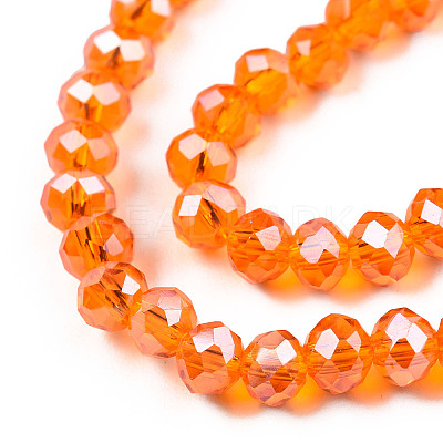 Electroplate Glass Beads Strands EGLA-A034-T4mm-A23-1