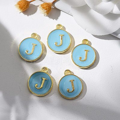 Golden Plated Alloy Enamel Charms LS-ENAM-S118-04J-1