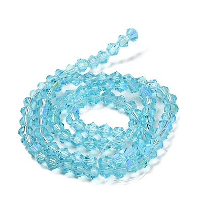 Transparent Electroplate Glass Beads Strands LS-GLAA-F029-4mm-D20-1