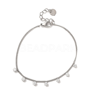 304 Stainless Steel Charm Bracelets BJEW-A047-02P-1