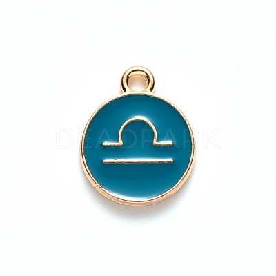 Alloy Enamel Pendants X-ENAM-S124-01B-05K-1