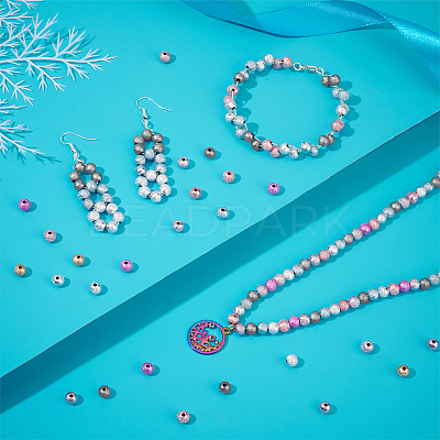 490Pcs 7 Style Spray Painted Acrylic Beads ACRP-PH0001-09-1