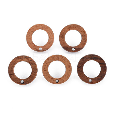 Walnut Wood Stud Earring MAK-N032-035-1