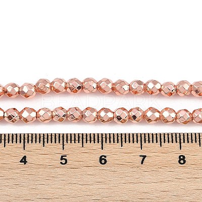 Baking Paint Electroplated Synthetic Non-magnetic Hematite Beads Strands G-H072-A01-01H-1