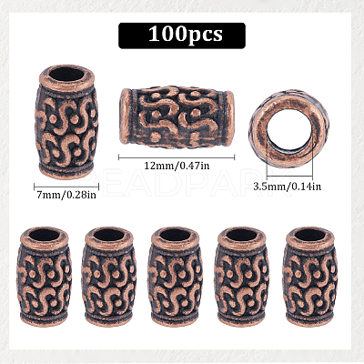 100Pcs Tibetan Style Zinc Alloy Beads FIND-SP0001-95A-1