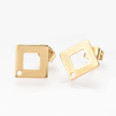 304 Stainless Steel Stud Earring Findings X-STAS-Q223-07-1