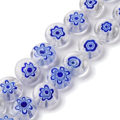 Handmade Millefiori Lampwork Beads Strands LAMP-G164-04L-1