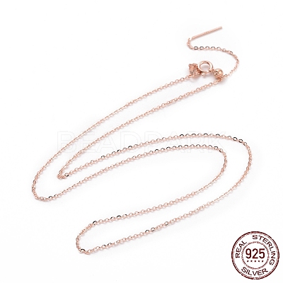 925 Sterling Silver Beadable Necklaces STER-I021-01RG-1
