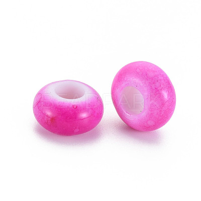 Baking Paint Opaque European Acrylic Beads MACR-S308-18-1