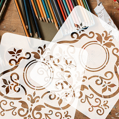 4Pcs 4 Styles PET Hollow Out Drawing Painting Stencils DIY-WH0394-0107-1