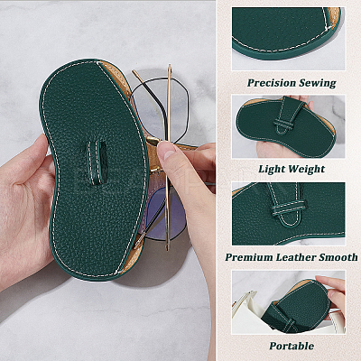 1Pc Cowhide Eyeglass Cases ABAG-CN0001-58B-1