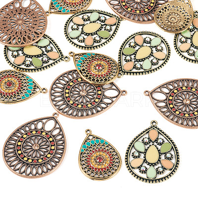 15Pcs 3 Styles Alloy Enamel Pendants ENAM-TA0003-69-1
