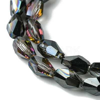 Transparent Electroplate Glass Beads Strands GLAA-K064-03B-HP01-1