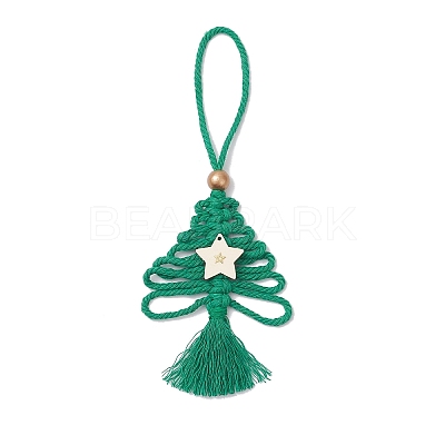 Cotton Christmas Trees Pendant Decoration HJEW-JM03830-02-1