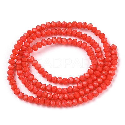 Opaque Solid Color Imitation Jade Glass Beads Strands LS-EGLA-A044-P4mm-D03-1