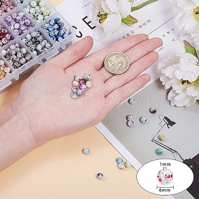 Drawbench & Baking Paint Glass Beads GLAA-PH0007-44-1