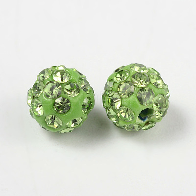 Polymer Clay Rhinestone Beads RB-A053-6mm-07-1